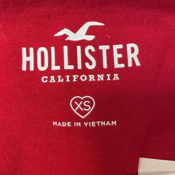 Hollister Red crop corset tank top Women juniors extra small XS ruched boning - Picture 10 of 13